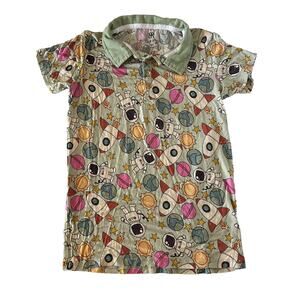 Bums & Roses Space Bamboo Polo Shirt (7-8)